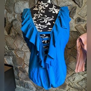 Terra & Sky Royal Blue One Piece Swimsuit 2X